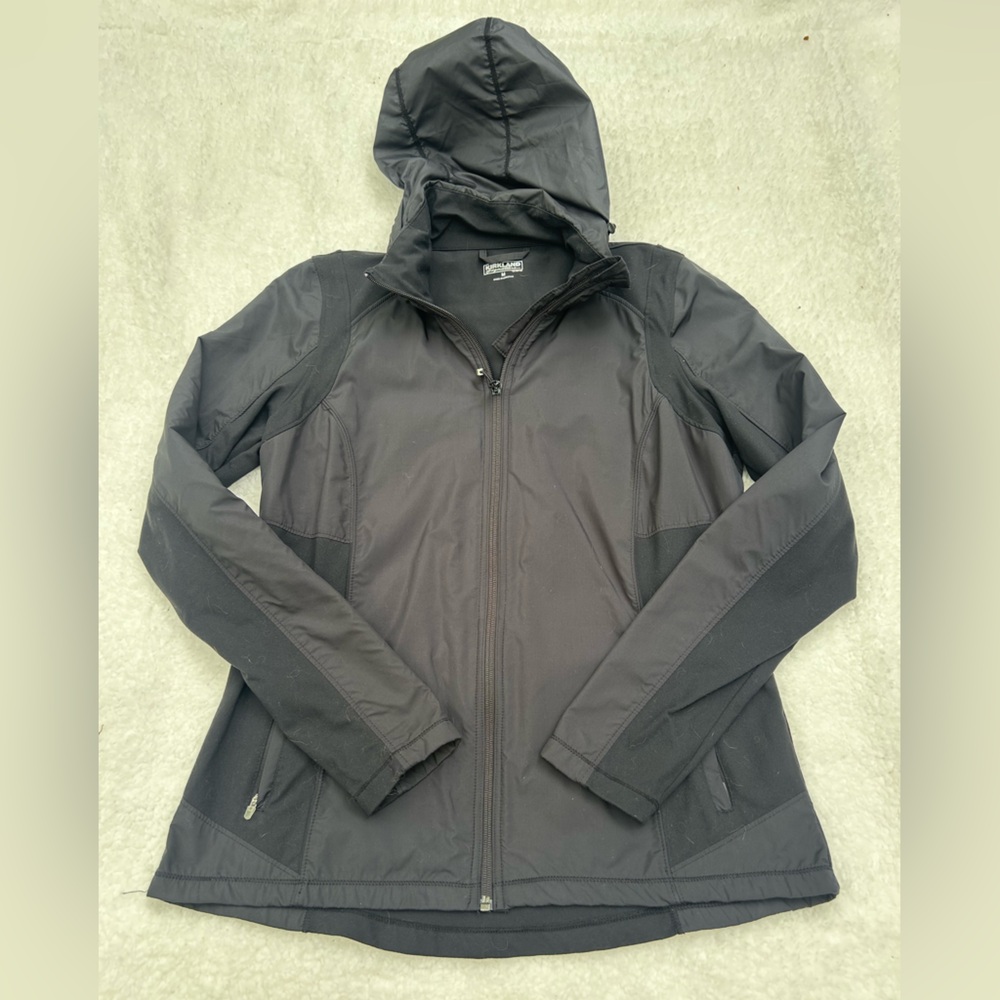 Kirkland Signature Black Hooded Utility Softshell Jacket